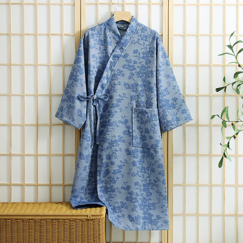 

New Cotton Gauze Robe Ladies Big Size Spring Summer Home Clothes Men's Swimming Bathrobe Women Sleepwear Wedding Dresses
