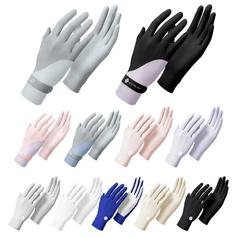 Gloves Ice Feeling Breathable Sunscreen Gloves For Women Sunscreen Gloves Thin Gloves For Driving Riding Hiking Paddling