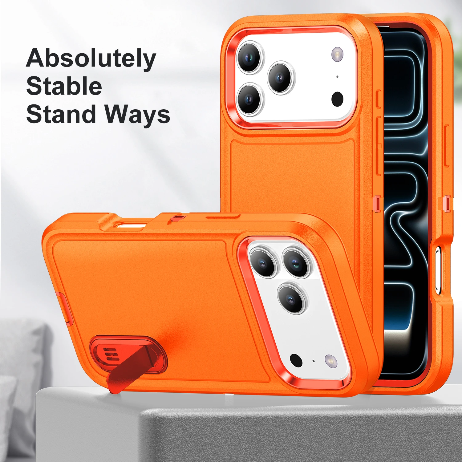 Funda protectora robusta con soporte para Iphone 17 Pro Max Air Iphone17 16 Plus Pro