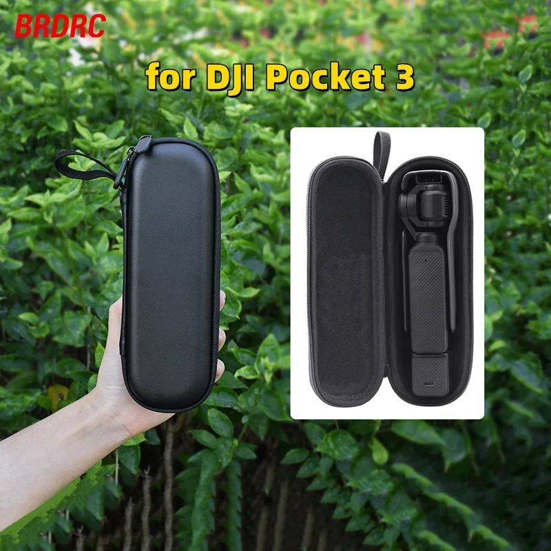 

BRDRC Carrying Case for DJI Pocket 3 Portable Stroage Bag PU Shell Waterproof Handbag Handheld Gimbal Accessories