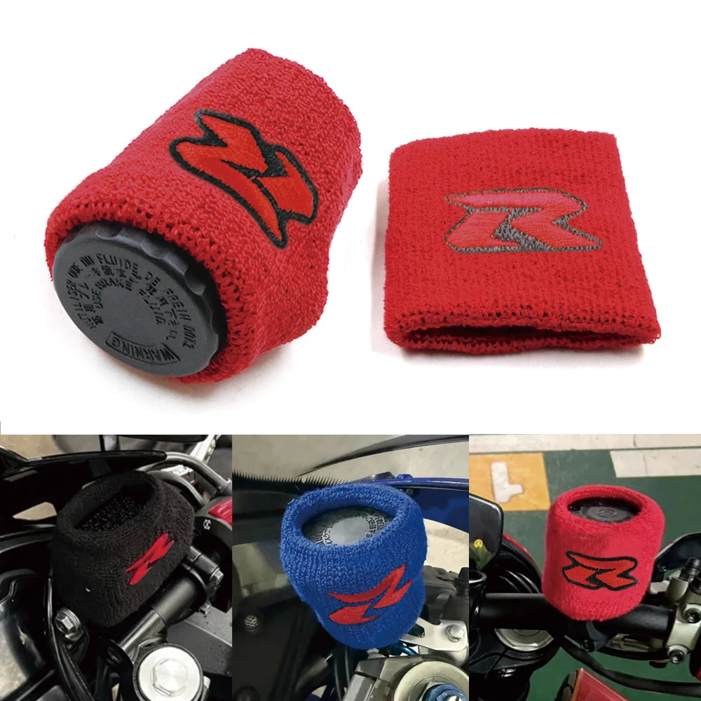 For Suzuki GSXR250 GSXR600 GSXR750 GSXR1000 GSX-R 1300 Motorcycle Front Fluid Oil Brake Tank Cup Cover Protector Reservoir Socks