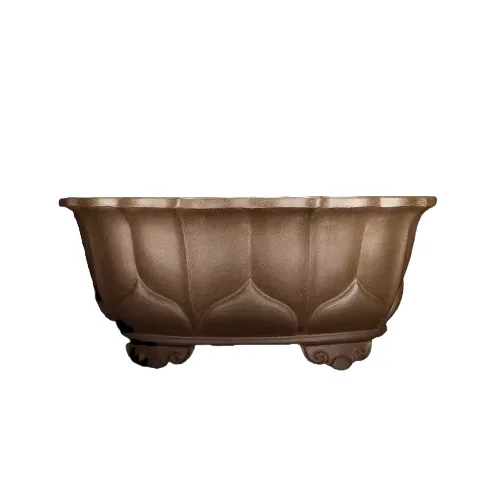 

Purple sand flower pot handmade raw ore high quality clear ash mud bonsai potted plants