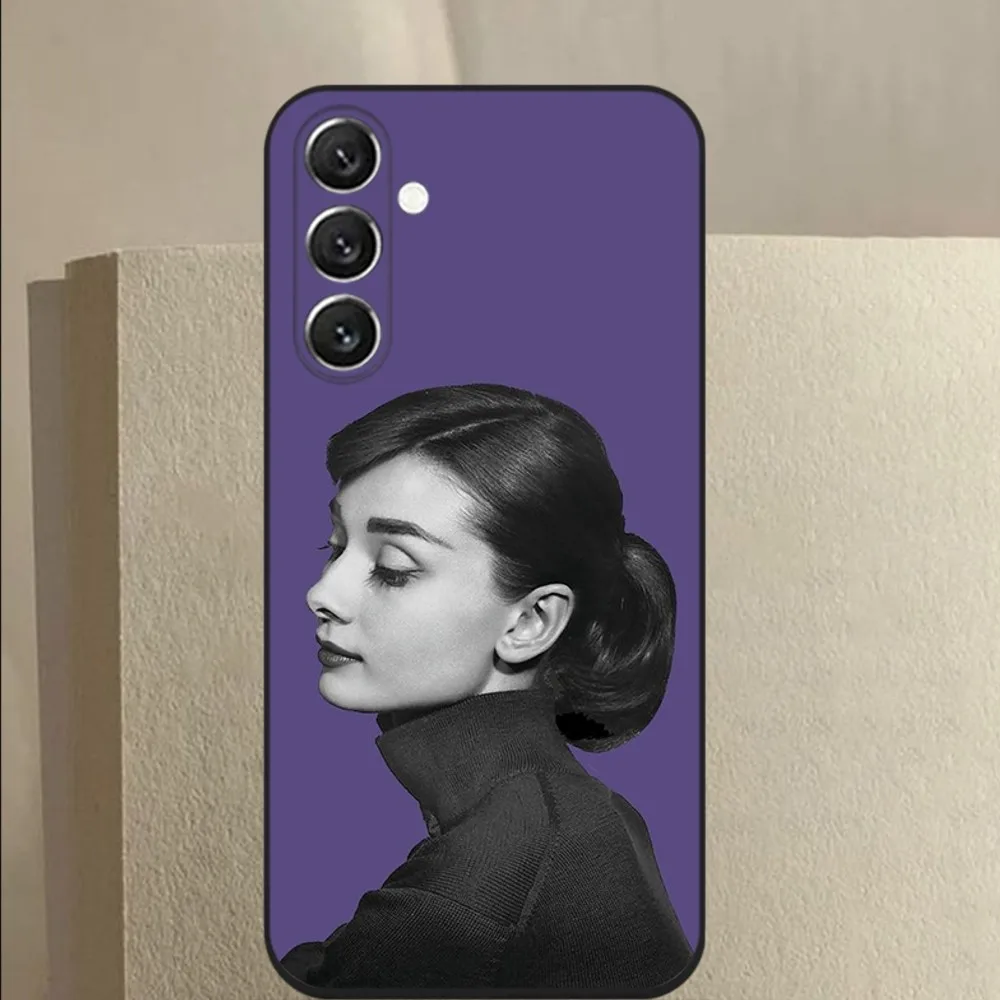 A-Audrey H-Hepburn  Phone Case For Samsung Galaxy A13,A21s,A22,A31,A32,A52,A53,A71,A80,A91 Soft Black Cover