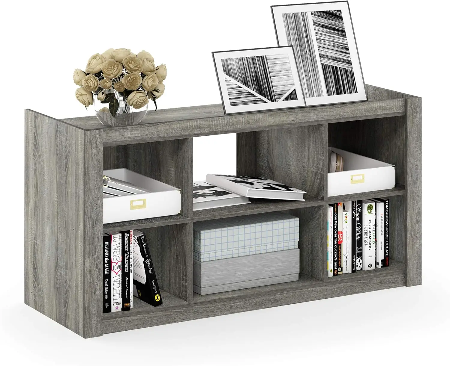 

Bookcases Classic Bookshelf Storage Shelves, French Oak