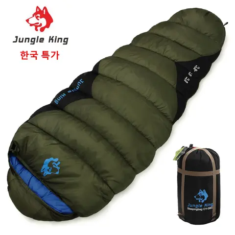 한JUNGLE KING CY0903 Sacco a pelo impermeabile per climi freddi invernali addensato Forniture per escursioni in campeggio -8 ℃   Sacchi a pelo in cotone