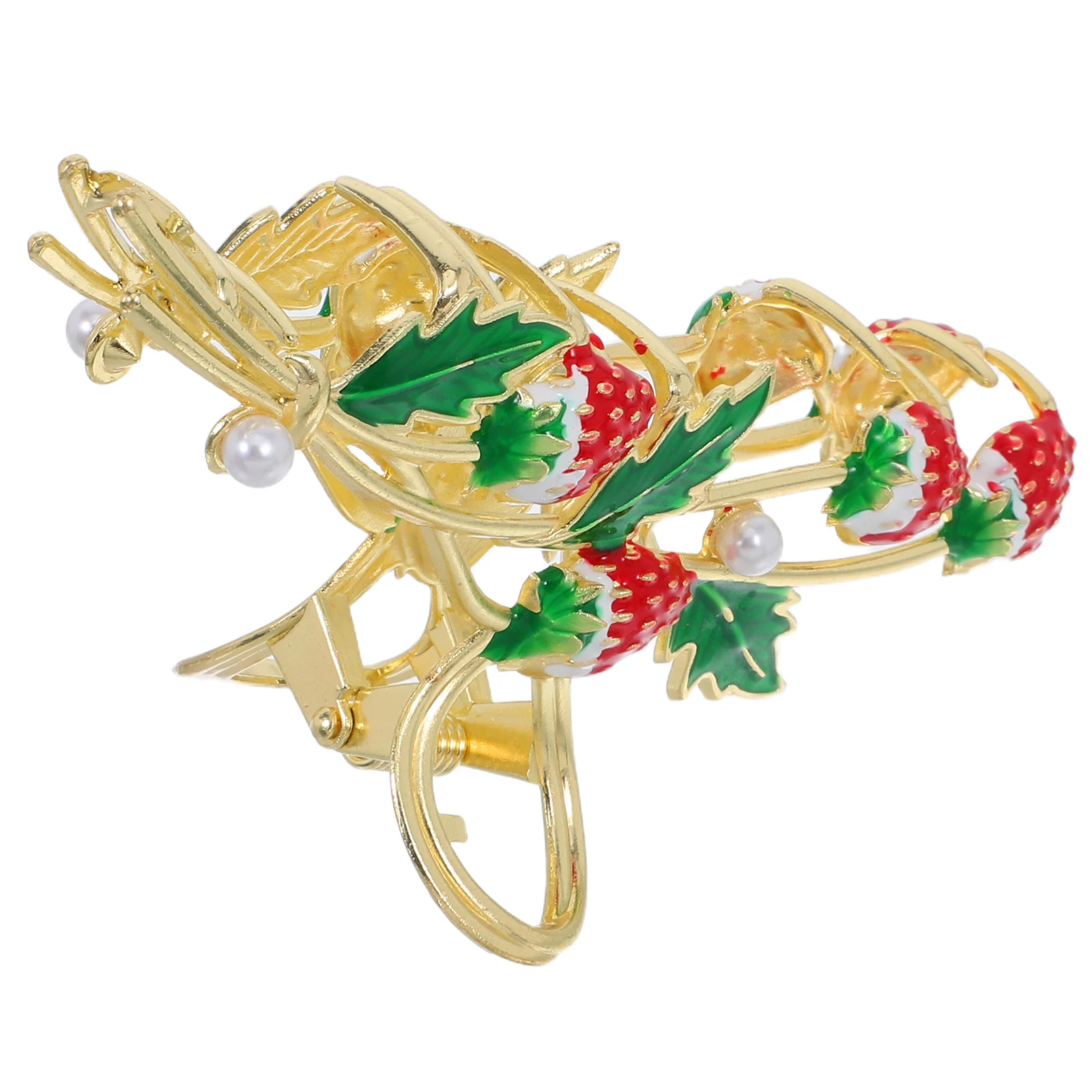 

Strawberry Hair Clips Claw Accessories for Women Styling Thick Hair Nonslip Alloy Fruit Decor Haircare Tool Jaw Pins