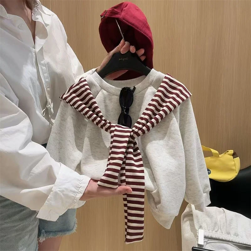 Children Fashion Sweatshirt Suits Girls Autumn Casual Outdoor Long Sleeve Top+Pants 2Pc Outfits Children Daily Clothes Sets