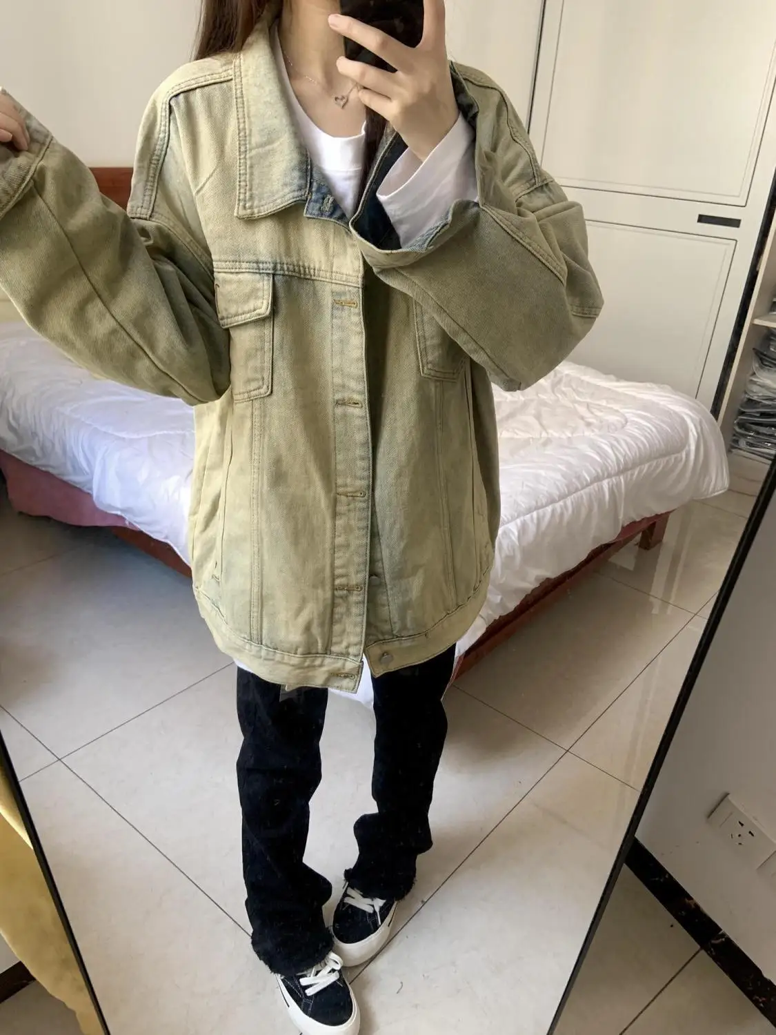 

Denim Coat Patchwork Linen Womens Winter Plush Padded Flare Quilted Hooded Turtleneck Sherpa Functional Buttoned Fleece-Lined OL