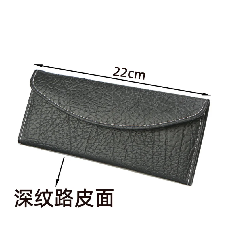 Portable Leather Scissor Case for Hairdressers - Professional Styling Shears Bag, Foldable Barber Tools Pouch (Black)