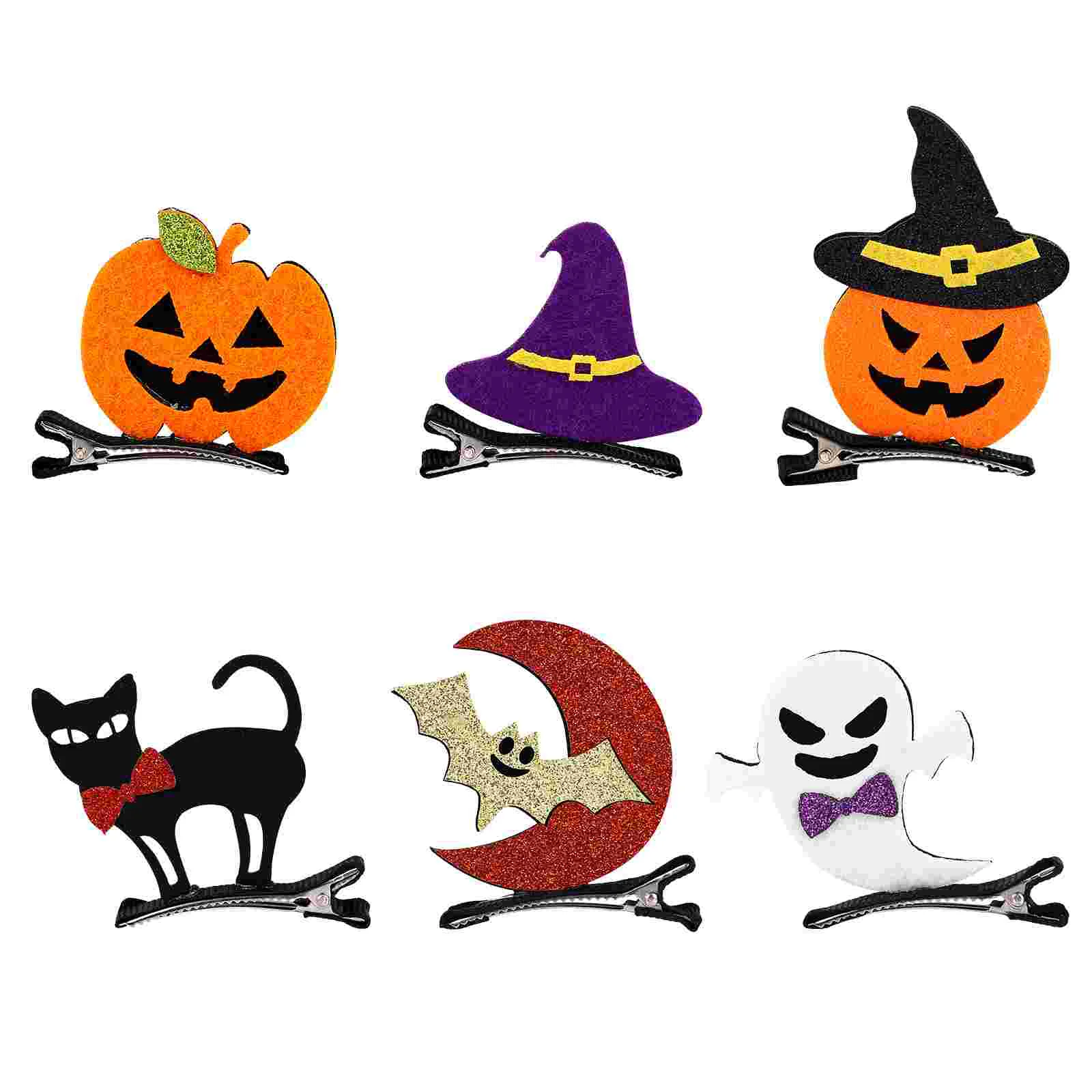 

Halloween Spooky Basket Stuffers Boyfriend Cosplay Hair Clips Girl Accessories Pins Pumpkin Bat for Girls Hairpin