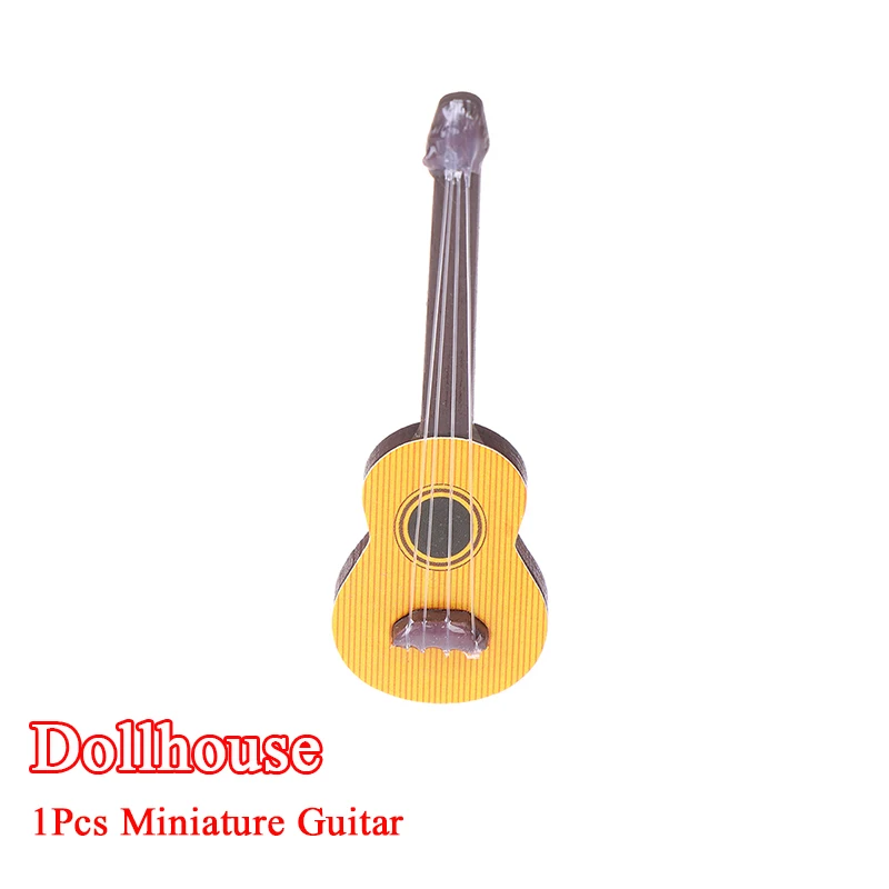 1Pcs 1:12 인형의 집 미니어처 기타 액세서리 악기 인형 집 장식품