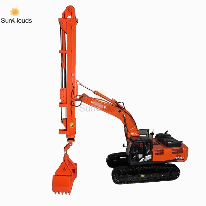 For HITACHI Telescopic Arm Pile Driver Model ZAXIS350-6 Alloy 1:50 Scale Die Cast Model Toy Car & Collection Gift & Display