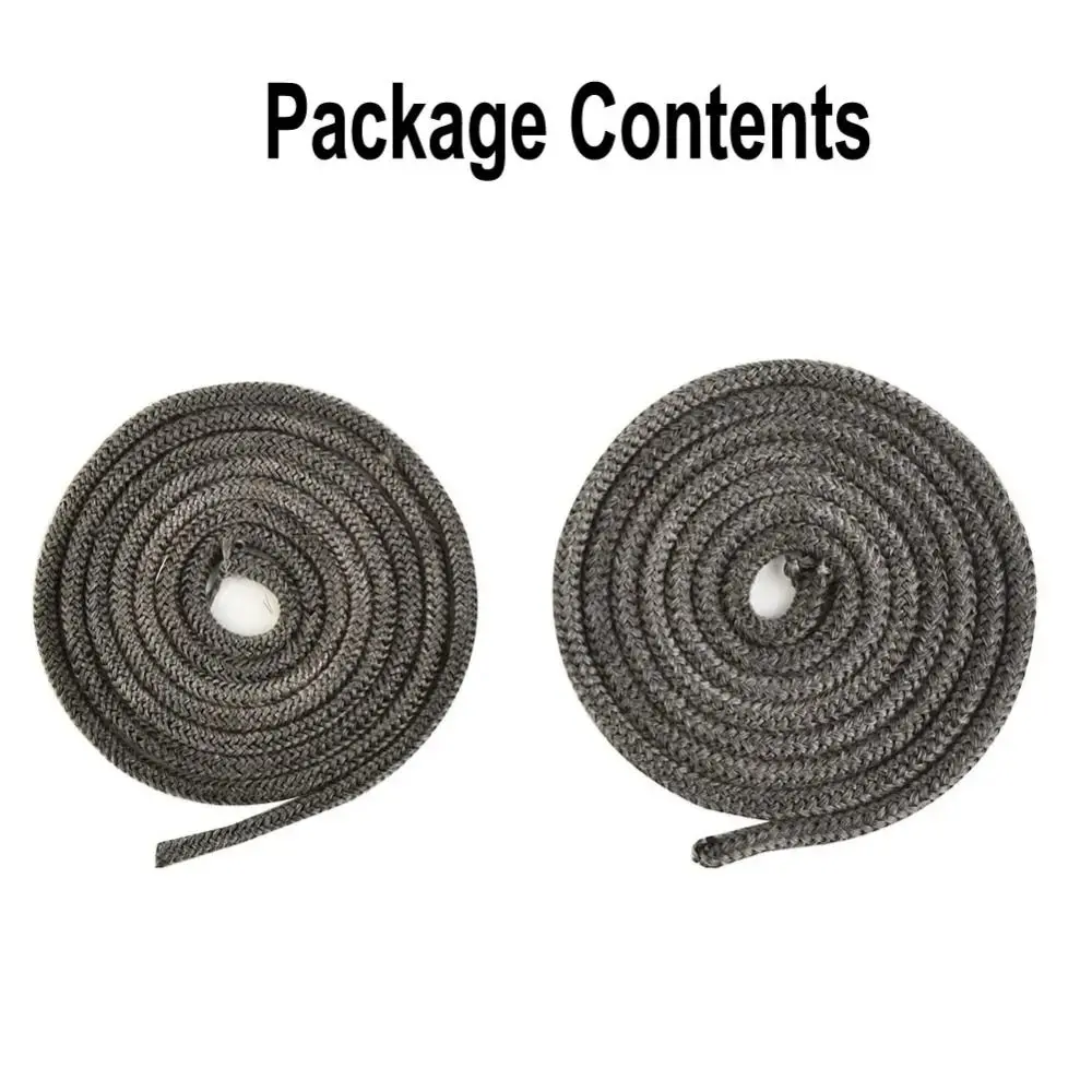 1Pcs Furnace Door Seal Woodburning Stove Rope Fireproof Fiberglass Woodburner Fireplace Sealing Rope High Temperature Resistance