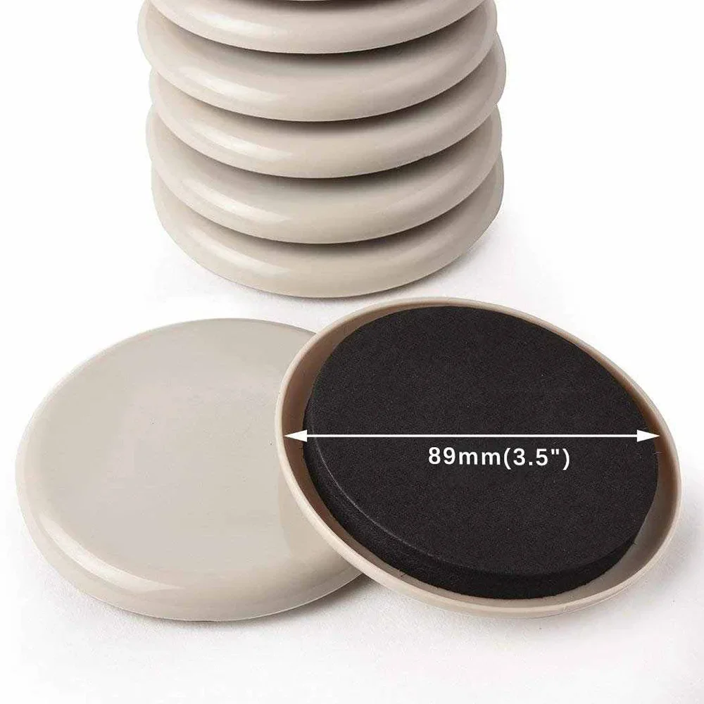 4Pcs Plastic Sliding Foot Pad Square/Round Furniture Leg Protection Pad Slide Wear-Resistant Floor Protection Foot Cover