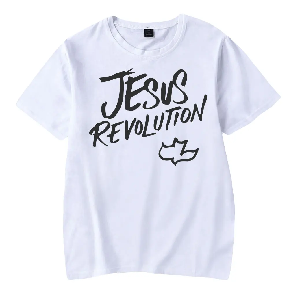 Camiseta de la película de Jesús Revolution para hombres y mujeres, camiseta de manga corta con cuello redondo, ropa de calle Harajuku, ropa Unisex