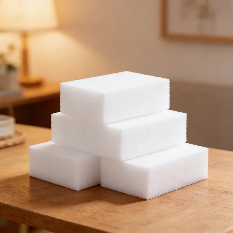 Magic Sponge Eraser Set - Triple Combination White Melamine for Kitchen Bathroom Office Dishwashing & Cleaning Tools