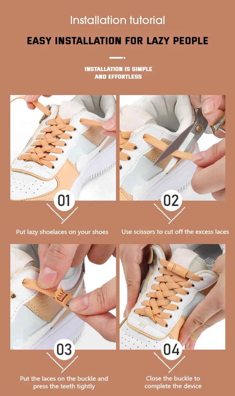 Bunte Magnetische Schnürsenkel Elastische Schnürsenkel ohne Binden für Kinder & Erwachsene Flache Gummi-Schnürsenkel für Schuhe – Detail 12