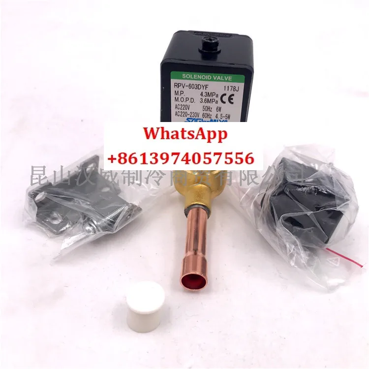 

Authentic Japanese refrigerant solenoid valve RPV-603DYF 3/8 weld 220V wiring
