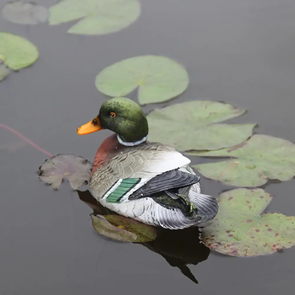 Water Garden Duck Sculpture Pond Landscape Decoration Resin Duck Sculpture for Garden Pond Pool Decor Floating Duck for Nature