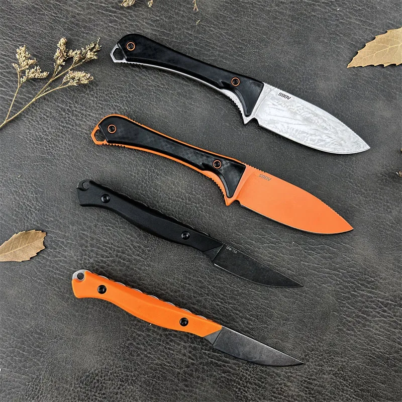 BM 15700 / 15201 Fixed Blade Knife CPM-154 Blade Santoprene Handle Durable Outdoor Camping EDC Hiking Multitool Straight Knives