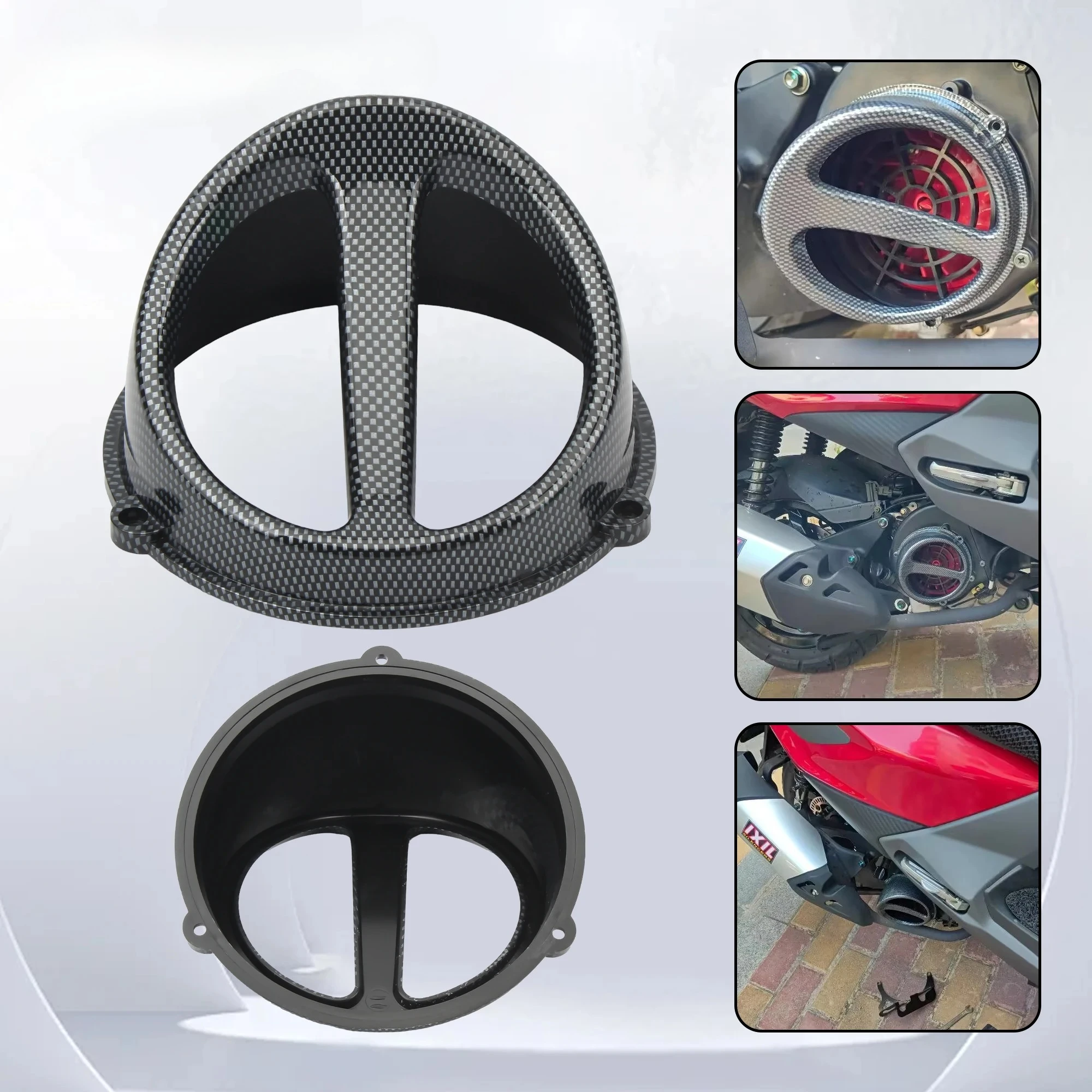 

1Pc Motorcycle Scooter Fan Cover Air-Scoop Cap Air Engine Cooling System Mid-Frame Air Deflectors for JOG50 90 DIO ZX GY6