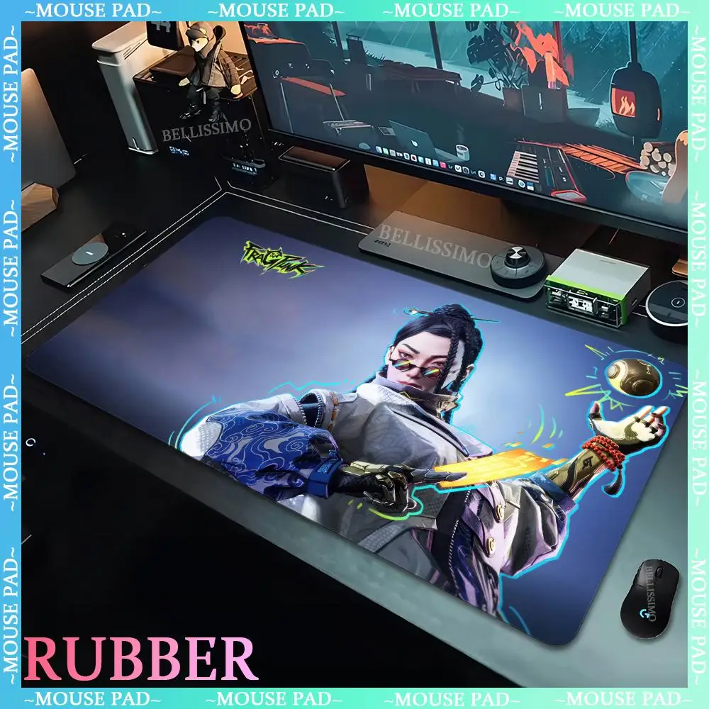 Game F_FragPunk Anime Desktop Protective Pad Rubber Anti-skid Pad Oversized Lock Edge Game Accessories E-sports XXL Keyboard Pad