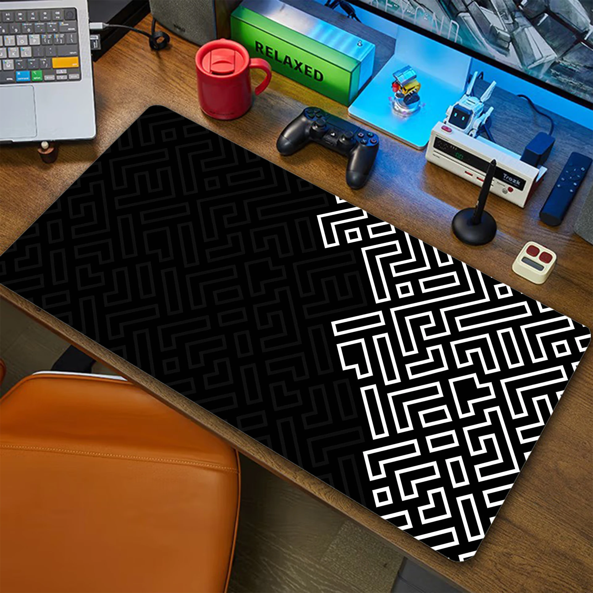 Geometrische Pc Game Muismat Hd Print Grote Muismat Xxl Gamer Muismat Antislip Kantoortafel Tapijt Gaming Matten 900X400Mm