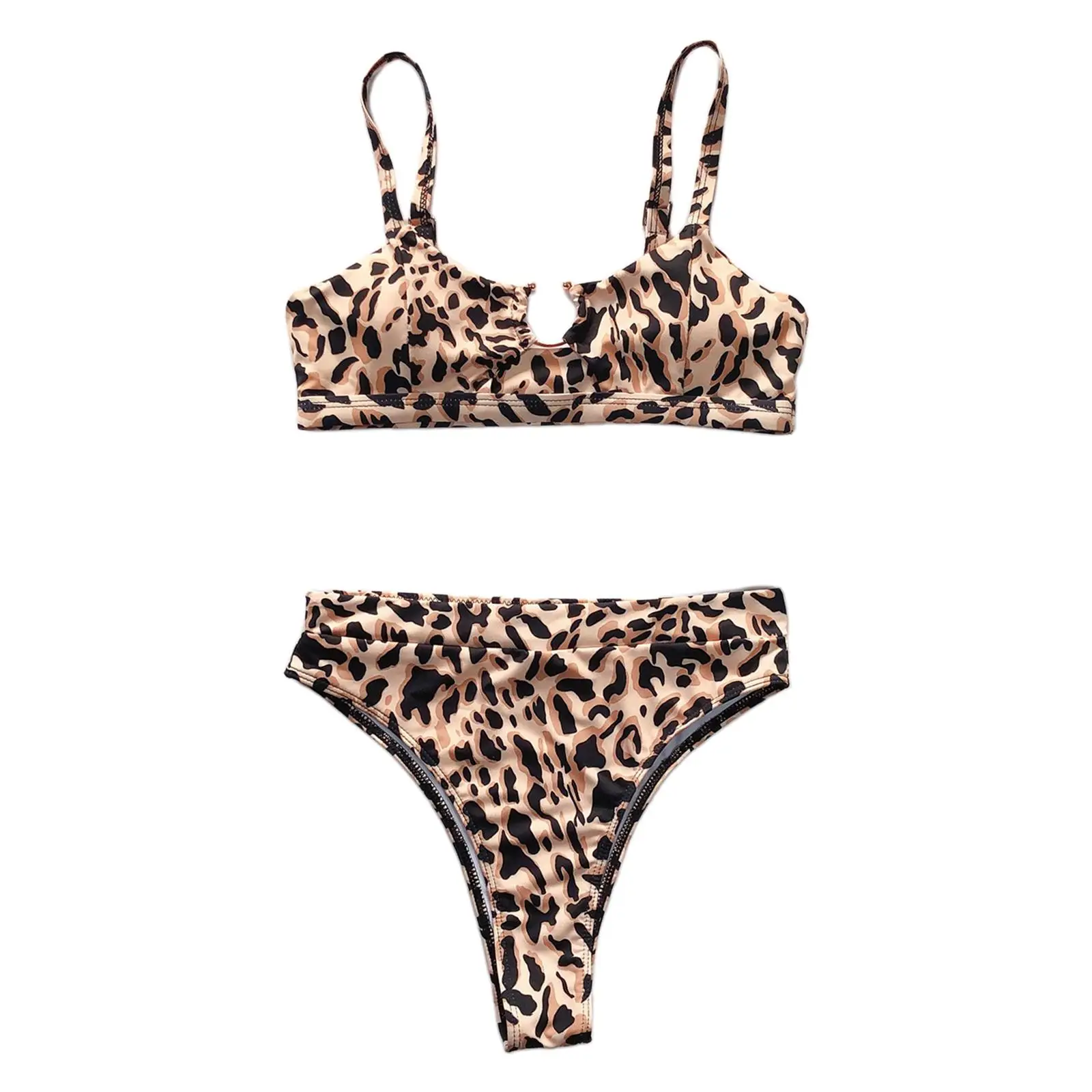 

Bikini Set Strappy High Cut Bottom Swimwear Costume Bathing Suit Tankini Beachwear for Swimming