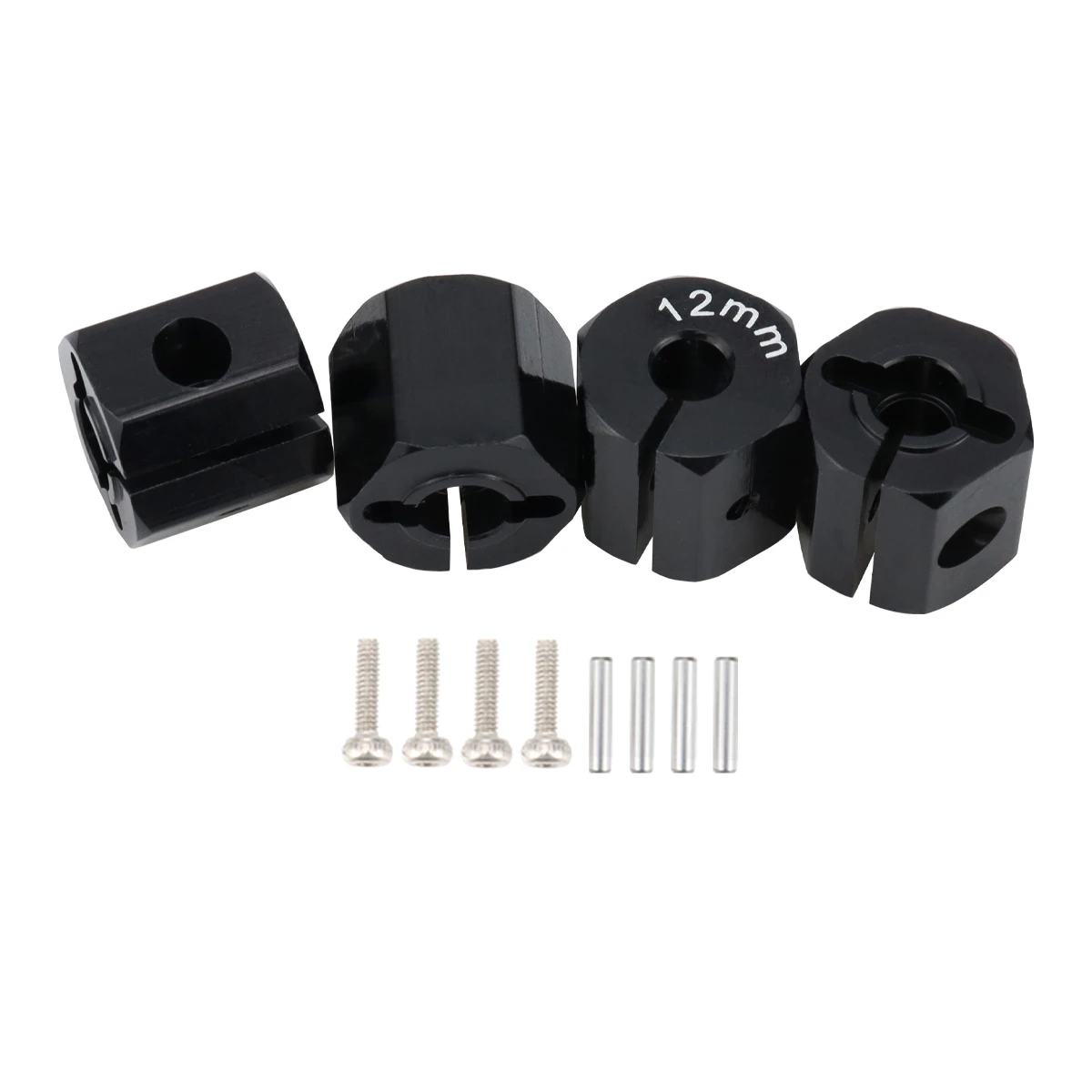 Aluminium 5/6/7/8/9/10/11/12 mm Adapter Sechskant 12 mm Antriebsnabe mit Stiftschrauben für RC Auto Track Truck HSP HPI Tamiya Traxxas Slash