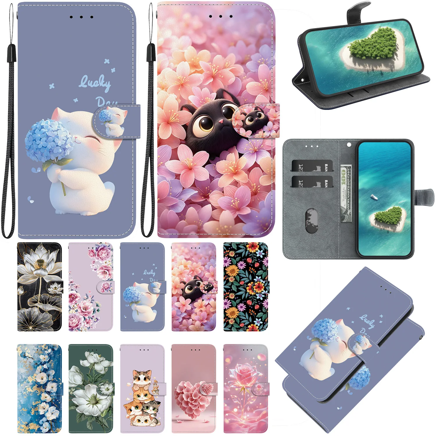 Chalk Bag - Цветной чехол с рисунком для Huawei