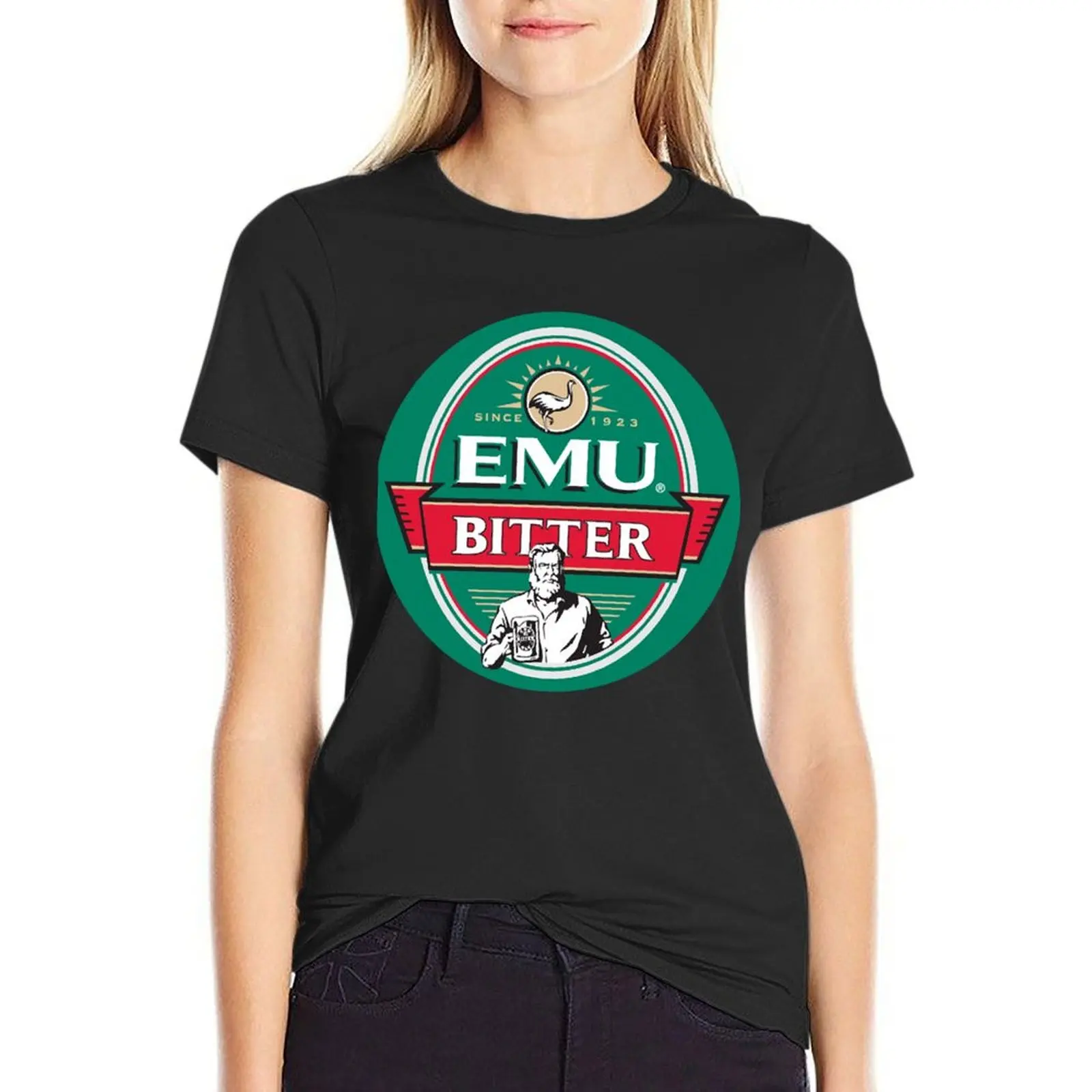 emu bitter beer logo Local beer brewey logo T-Shirt summer top aesthetic clothes Womens graphic t shirts