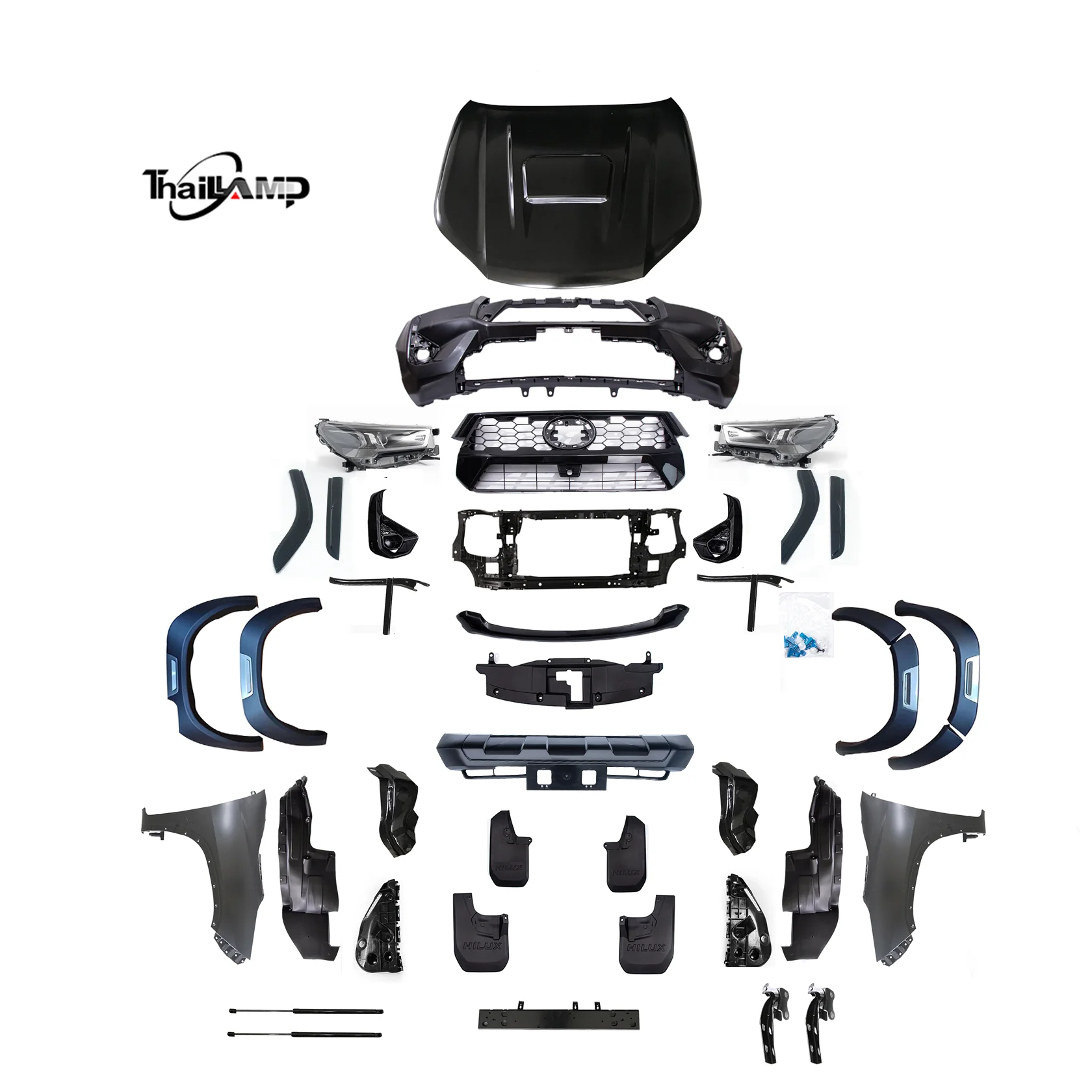 

Professional seller upgrade facelift full car body kits for Toyota Hilux Vigo to 2024