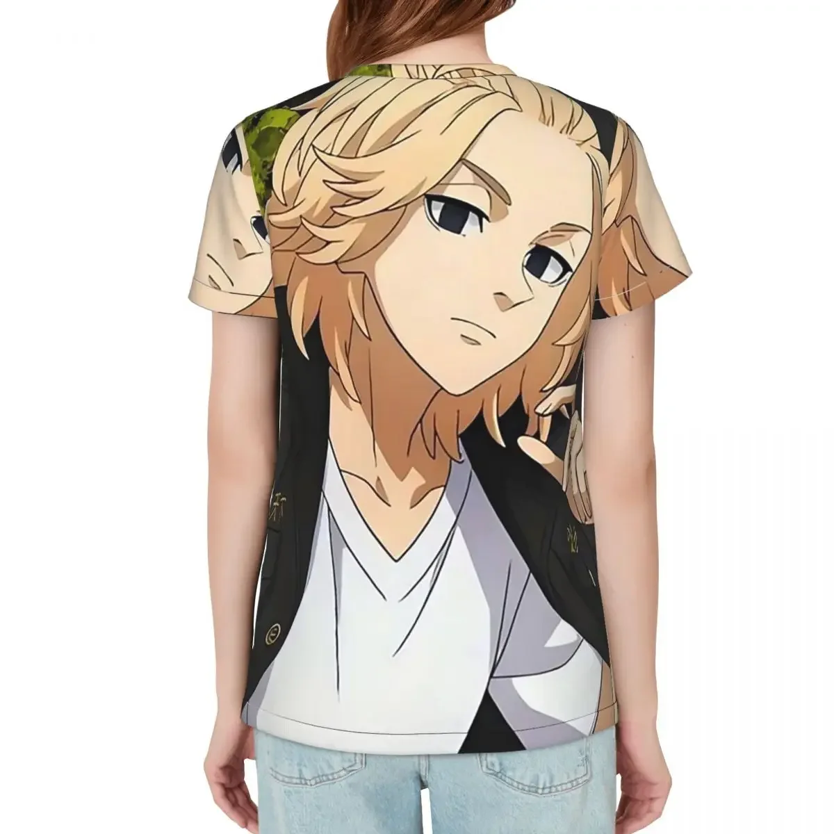 Anime Tokyo Revengers Kazutora T-Shirt Women Short Sleeve T Shirts Crew Neck Clothes Cotton Summer Tees Streetwear