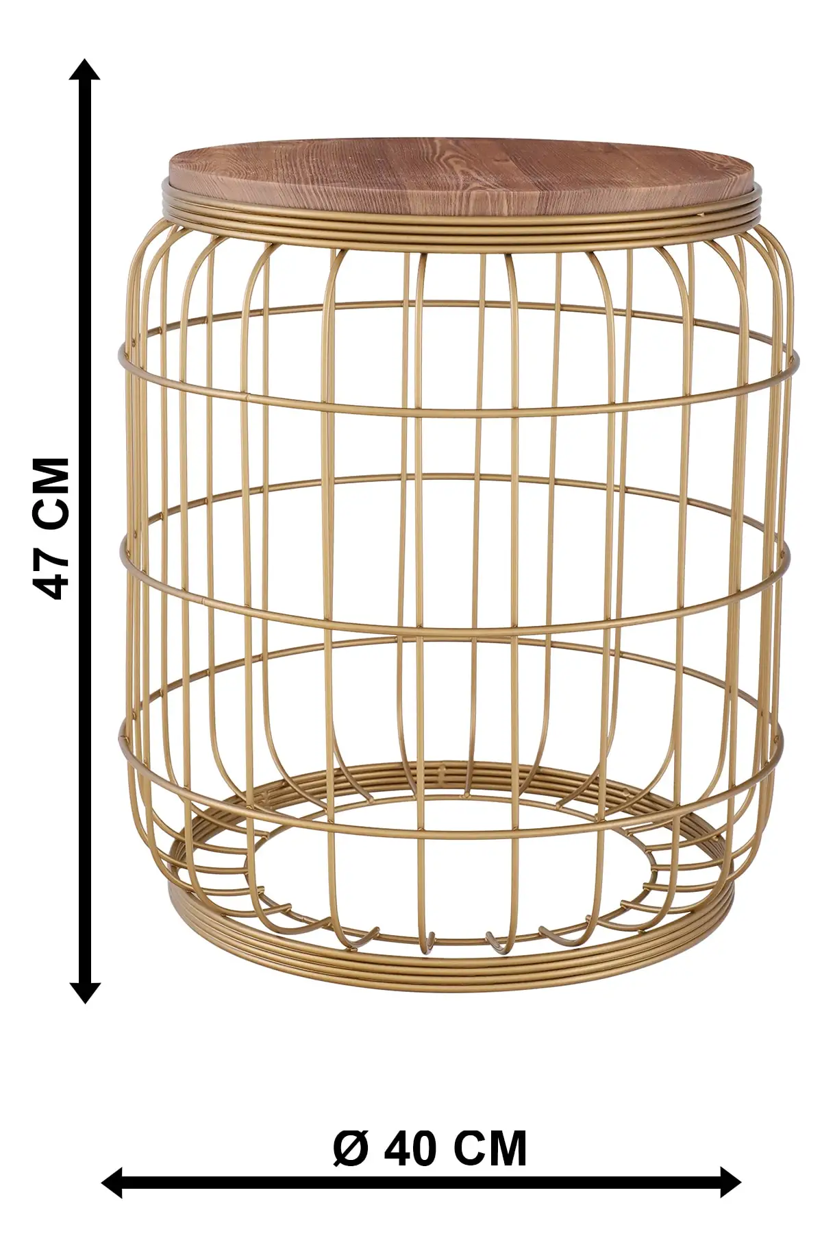 Tavolino camelia burattato noce