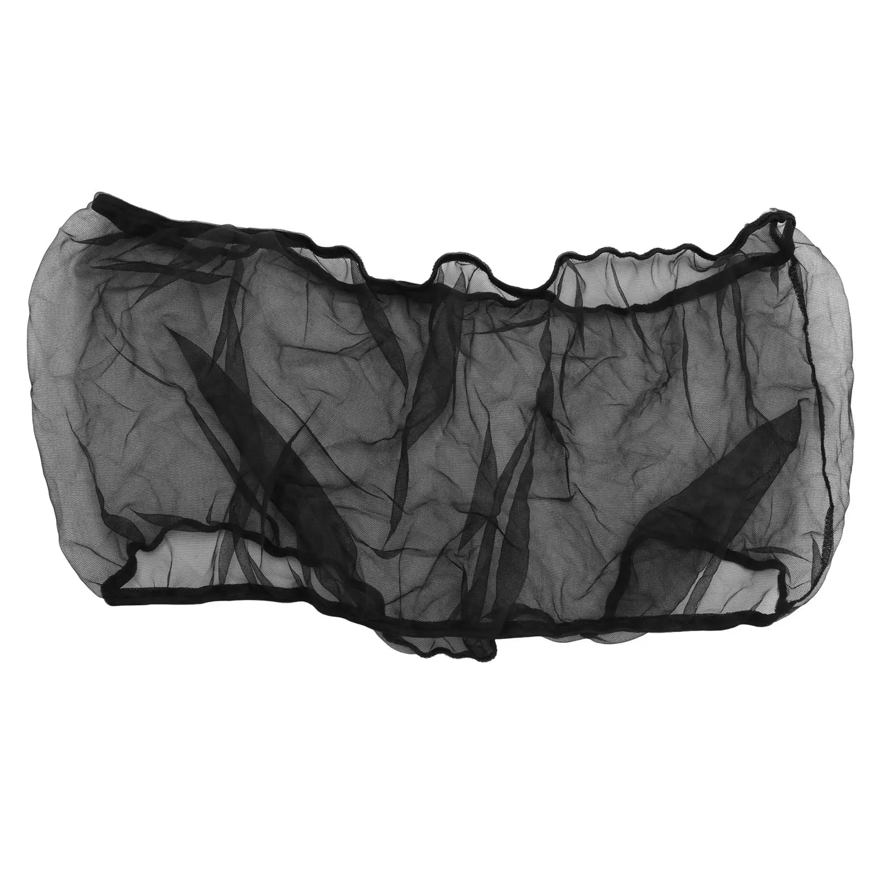 Bird Cage Cover Seed Catcher Birdcage Nylon Mesh Net Cover Skirt Guard (Black)