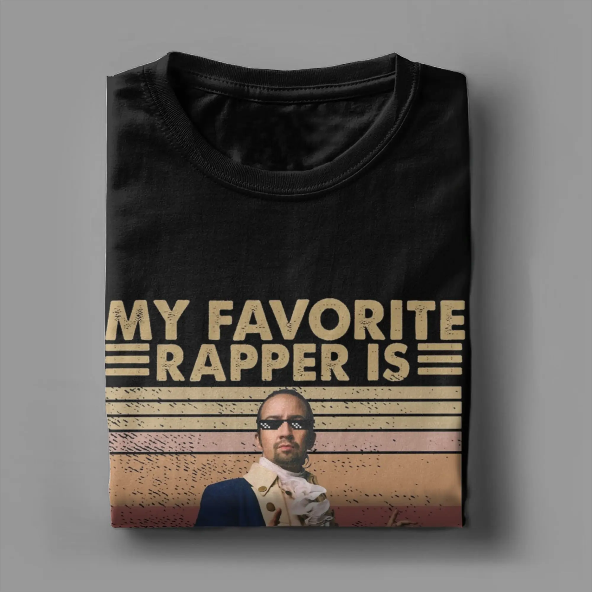 مغني الراب المفضل هو ألكسندر هاميلتونز تي شيرت للرجال خمر 100% قطن تي شيرت قصير الأكمام تي شيرت هدية الملابس #4