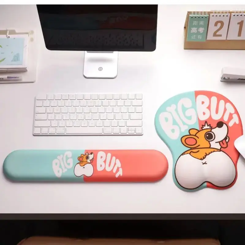 

Puppy Series Protect wrist mouse pad and Keyboard holder Anti slip rubber base Rebound Memory Sponge Mouse Keyboard wrist rest