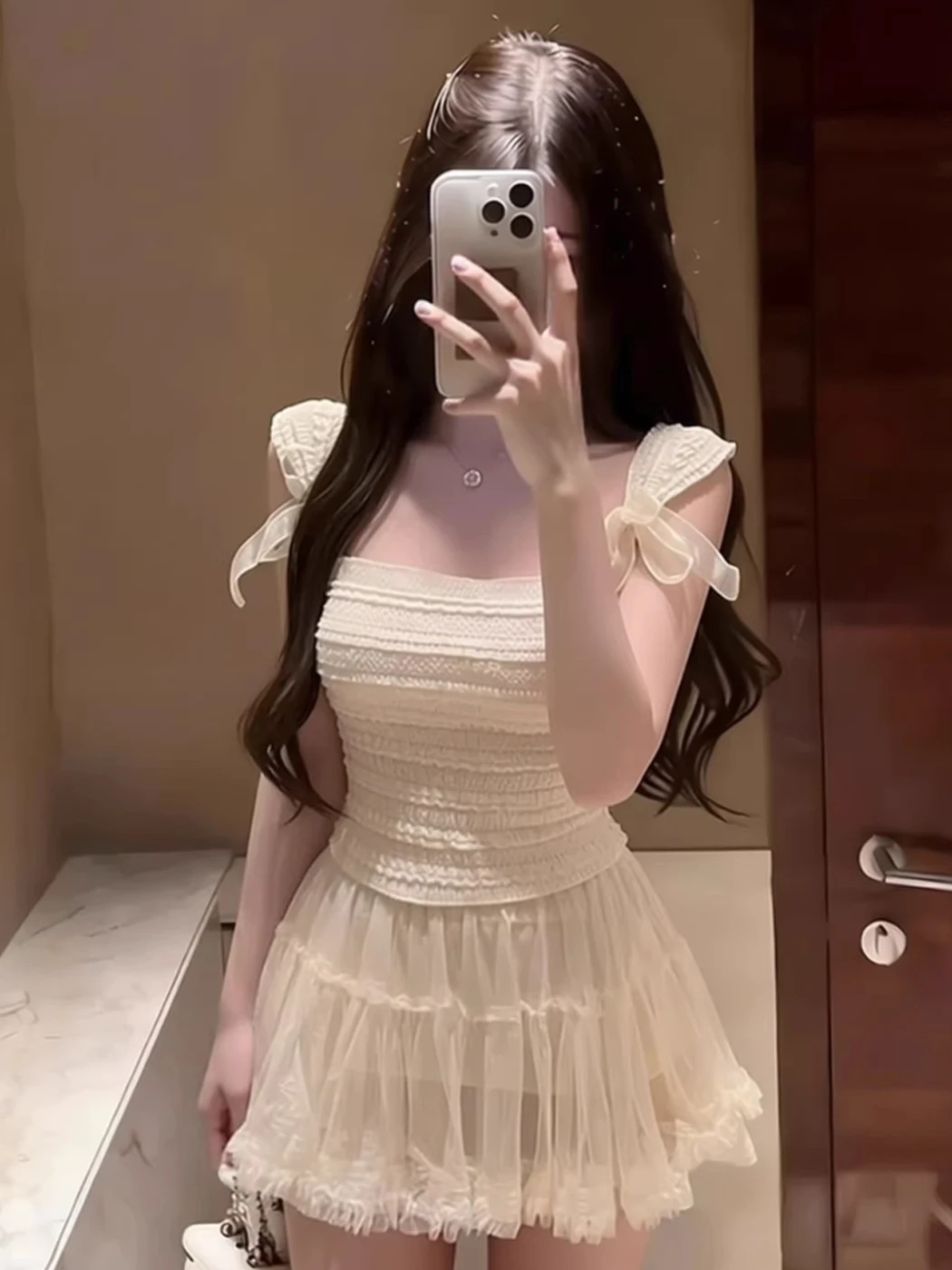 

Sweet Pure Desire Women's Summer Fashion Set High Waist Short Sleeve Top And Puffy Short Skirt Two-Piece Set High Waist Design