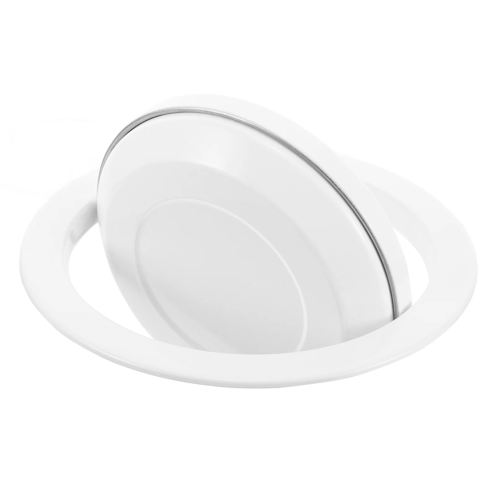 

Embedded Stainless Steel Countertop Trash Can Lid Swing Flap Cover Kitchen Bathroom Office Garbage Bin Cover Design