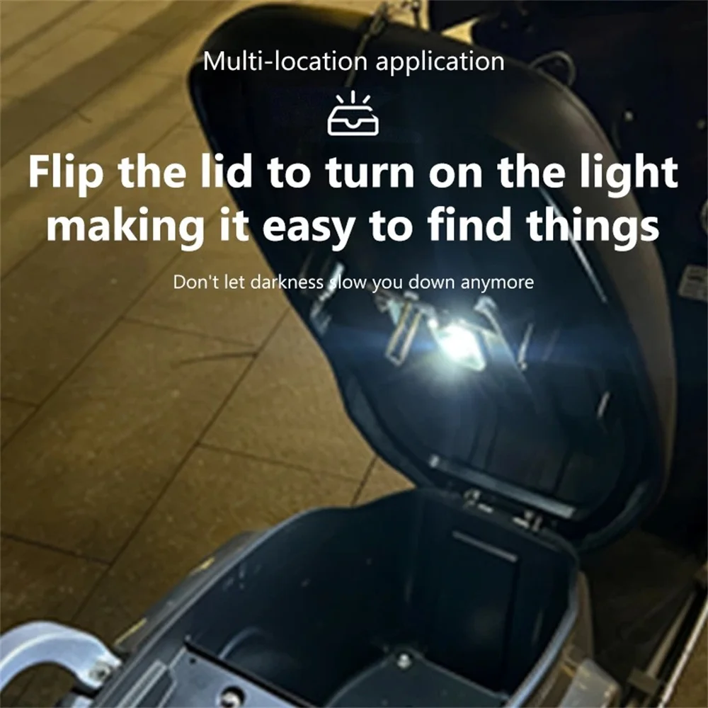 Motorcycle Locomotive Box Sensor Light LED Tail Box Anti-Collision Lamp Convenient Outdoor Fishing Camping Night Light ﻿