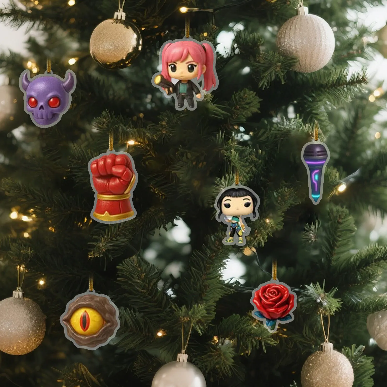 Новый Kpop Demon Hunters Адвент-календарь K Pop Demon Hunters Rumi Mira Zoey Tiger Рождественский обратный отсчет Адвент-календарь Подарок 24 дня