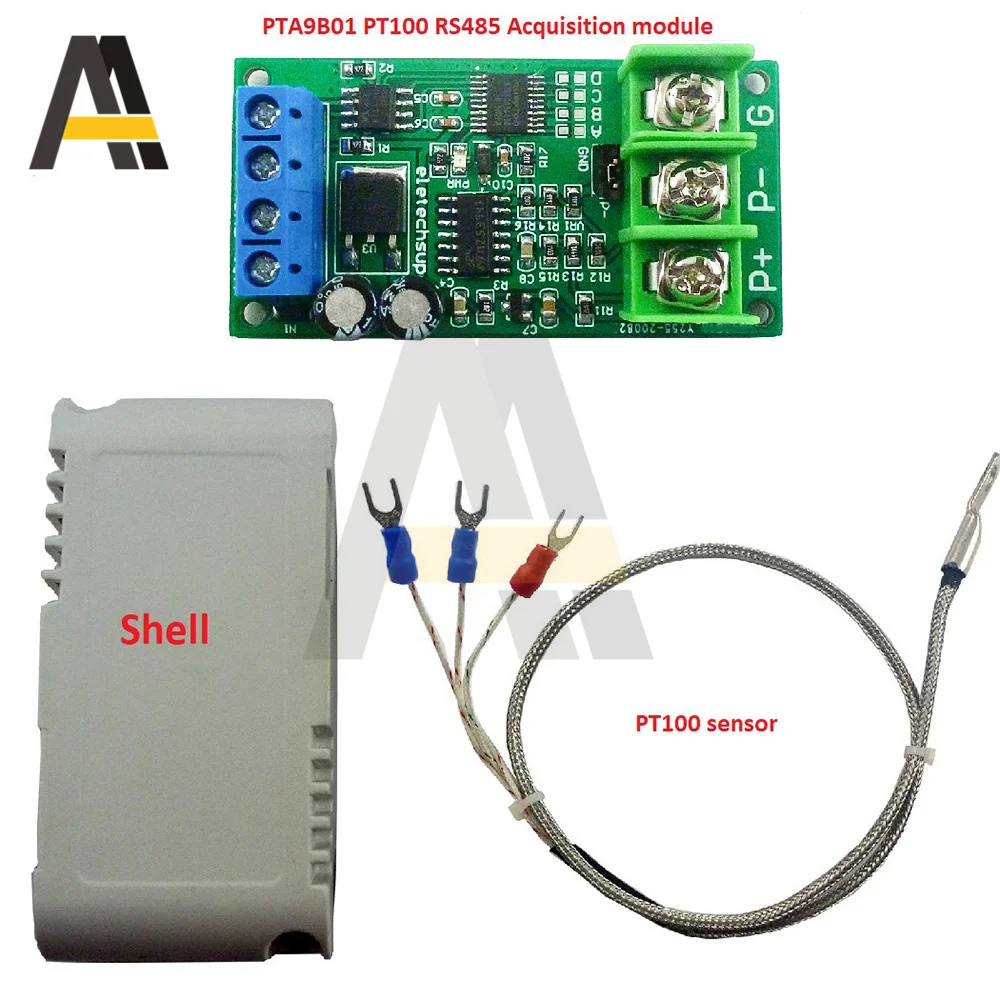 PT100 Temperature Sensor RTD Converter DC 12V RS485 Modbus Rtu Sensor Module -20-220℃/-20-400℃ 8-25V with case