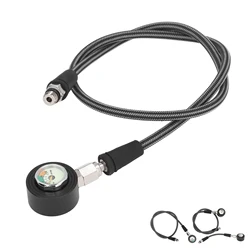 Scuba Diving Pressure Gauge Luminous Submersible Pressure Gauge with High Pressure Hose for BCD Regulator Underwater Diving