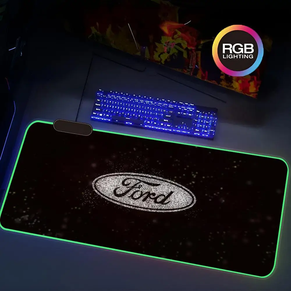 

F-Fordes Mouse Pad Rgb Gaming Mouse Pad Keyboard 60x30cm Mat Extra Large Computer Desk Mat Sound Pickup Smooth Surface