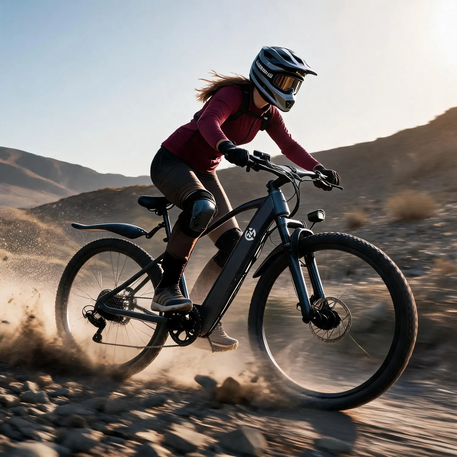 All Terrain Exploration 26 Inch Off Road Cross-Country Bike 500W Brushless Motor Max 44 Miles Long Range Top Speed 20MPH 30° Climbing Capacity Pedal Assist Mode 7-Speed Gear Full Shock Frame, Outdoor Cross Country Riding Ready To Ride