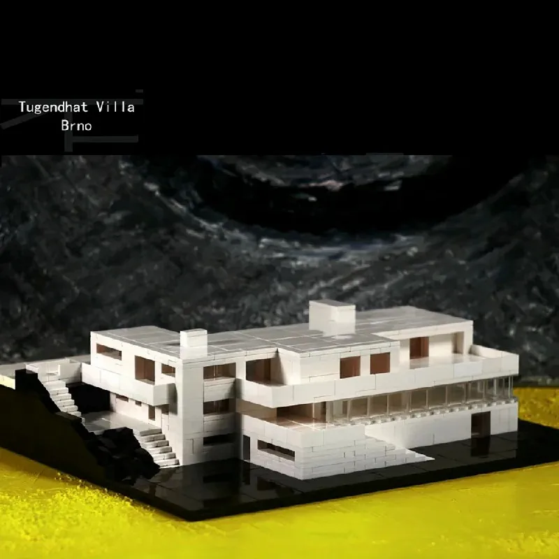 Villa Tugendhat Bausteine Street View Original Design Modell Ziegel Montage Kleine Partikel Spielzeug Erwachsene Geschenk Sammeln Dekor