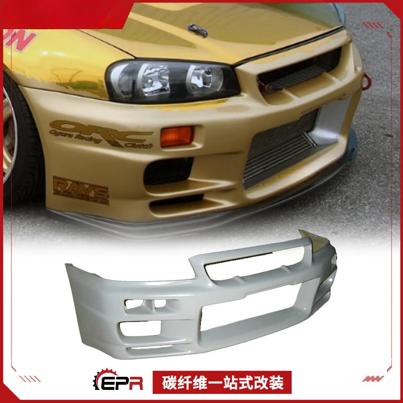 

SAAR For Nissan GTR R34 Resin Fiber TS Model Front Bumper Front Face Surround Replacement Modification