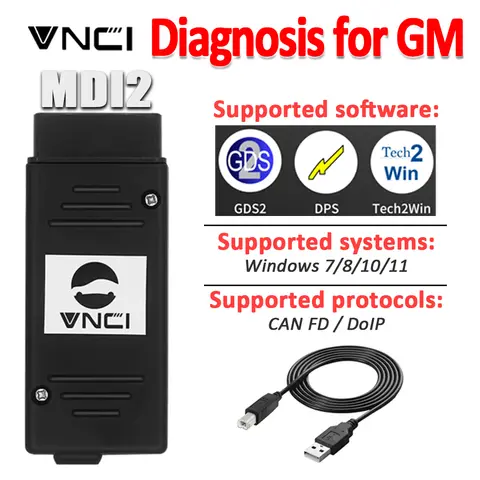 VNCI MDI2 Diagnostic Tool for GM Support CAN FD/DoIP Module Compatible with TLC, GDS2, DPS,Tech2win Car Auto Scanner Programmer 10 best sales gscan2 - №9