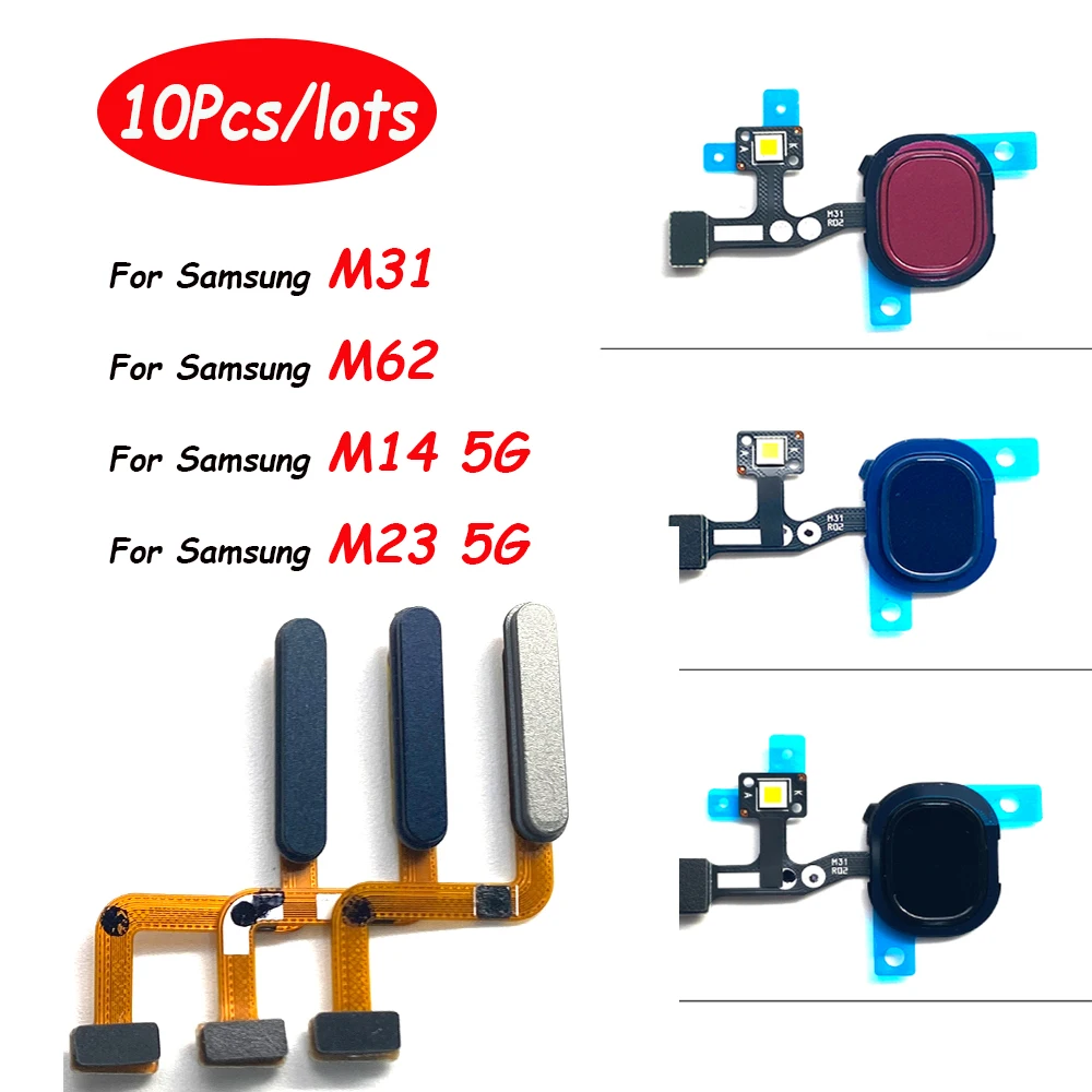 

10 шт., сканер отпечатков пальцев для Samsung M31 M31S M51 M62 M14 M23