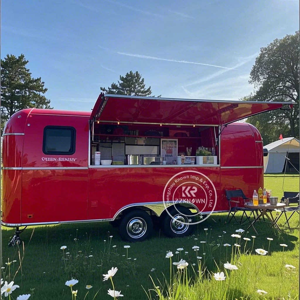   Food Truck Portable Fried Chicken Station Frying Setup Service Concession Food Trailer Fully Kitchen